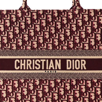 Christian Dior CHRISTIAN DIOR Oblique Large Book Tote Burgundy Multicolor 7 of 9