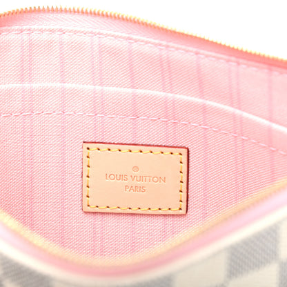 Louis Vuitton Damier Azur Neverfull MM GM Pochette Rose Ballerine 6 of 6