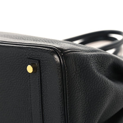 Hermes Taurillon Clemence Birkin 35 Black 12 of 13