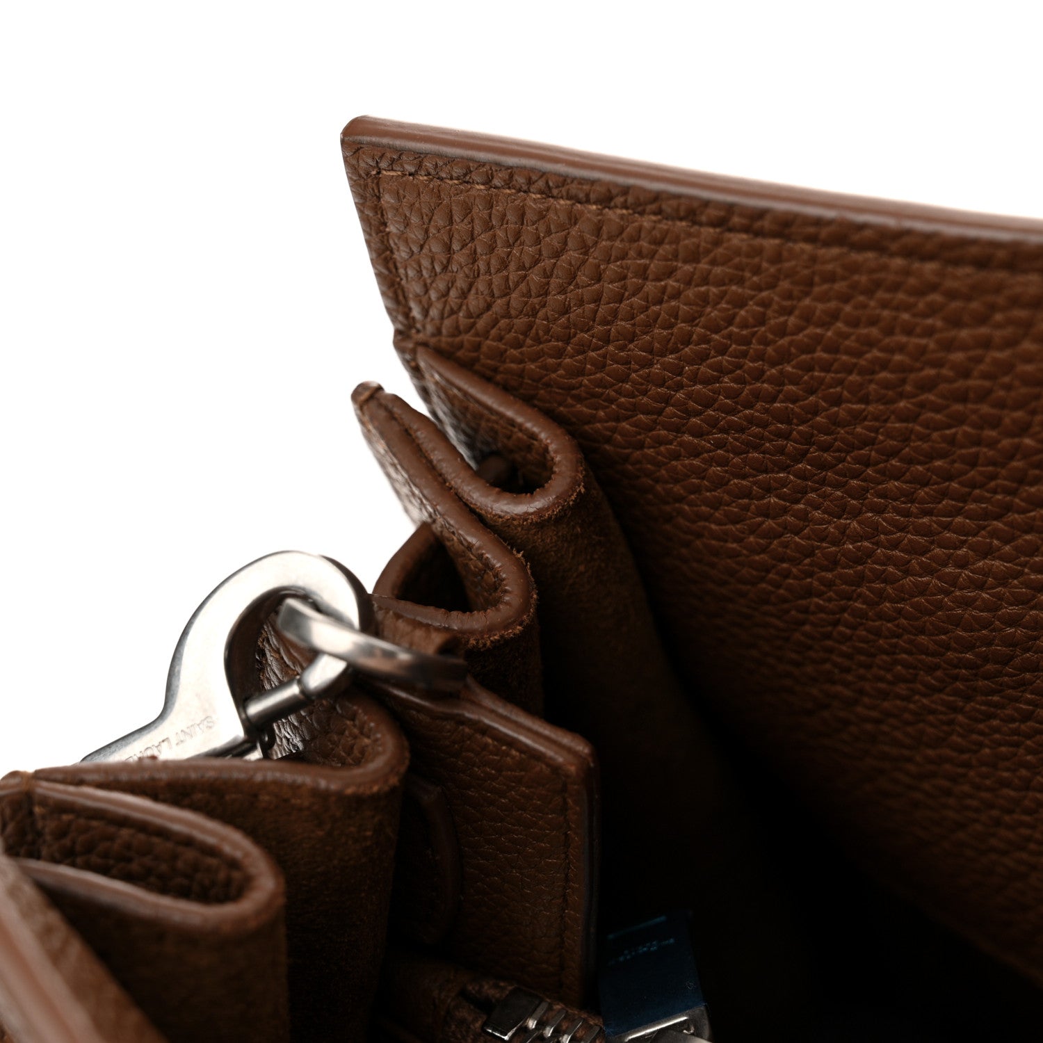 Saint Laurent Grained Calfskin Small Supple Sac De Jour Moka 12 of 16