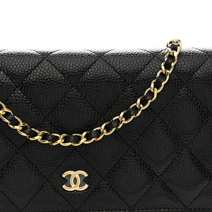 Chanel Caviar Quilted Wallet on Chain WOC Black 9 of 12
