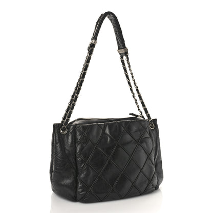 Chanel Lambskin Quilted Giant CC Accordion Shoulder Bag Black 3 of 12