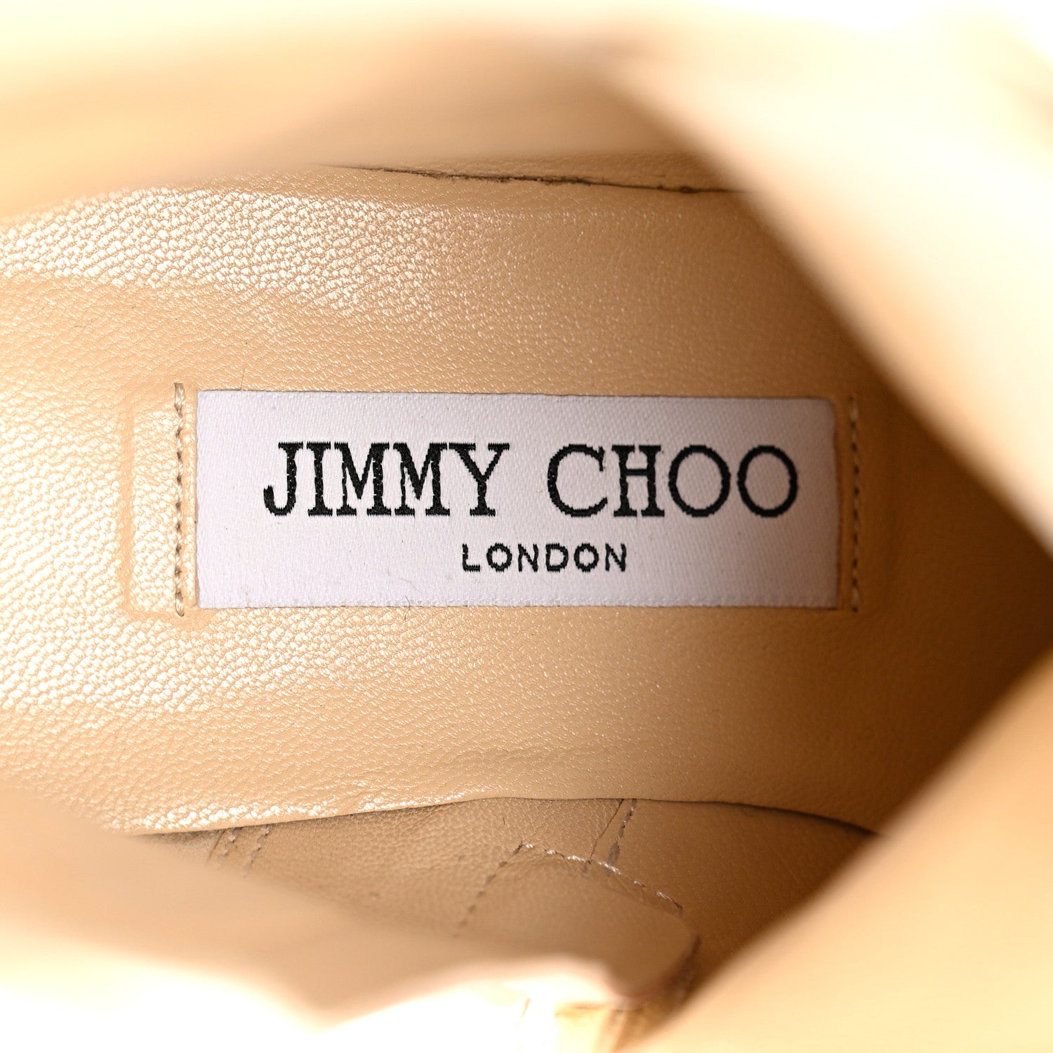 Jimmy Choo Grainy Calfskin Cruz Flat Ankle Booties 38.5 Cream 6 of 10