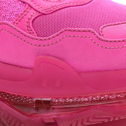 Balenciaga Fabric Mesh Clear Sole Fluo Womens Triple S Sneakers 40 Pink 9 of 11