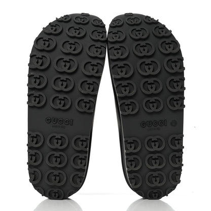 Gucci Soft Rubber Mens Interlocking G Platform 42mm Slide Sandals 12 Black 5 of 8