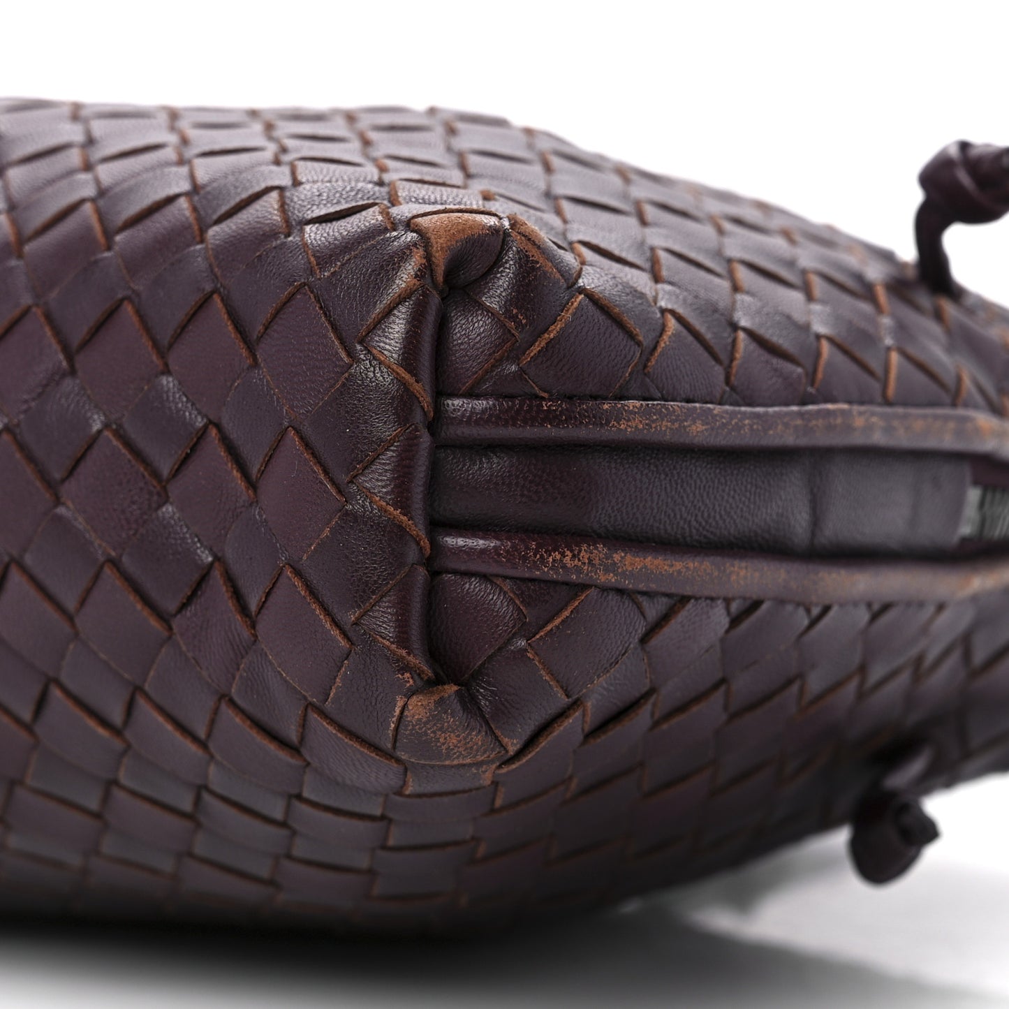 Nappa Intrecciato Nodini Crossbody Messenger Burgundy