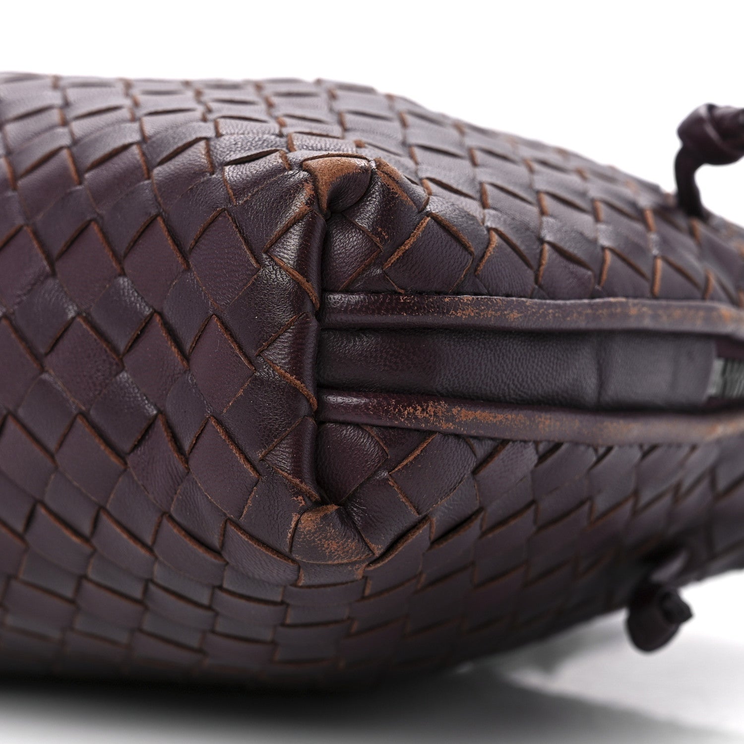 Bottega Veneta Nappa Intrecciato Nodini Crossbody Messenger Burgundy 14 of 17