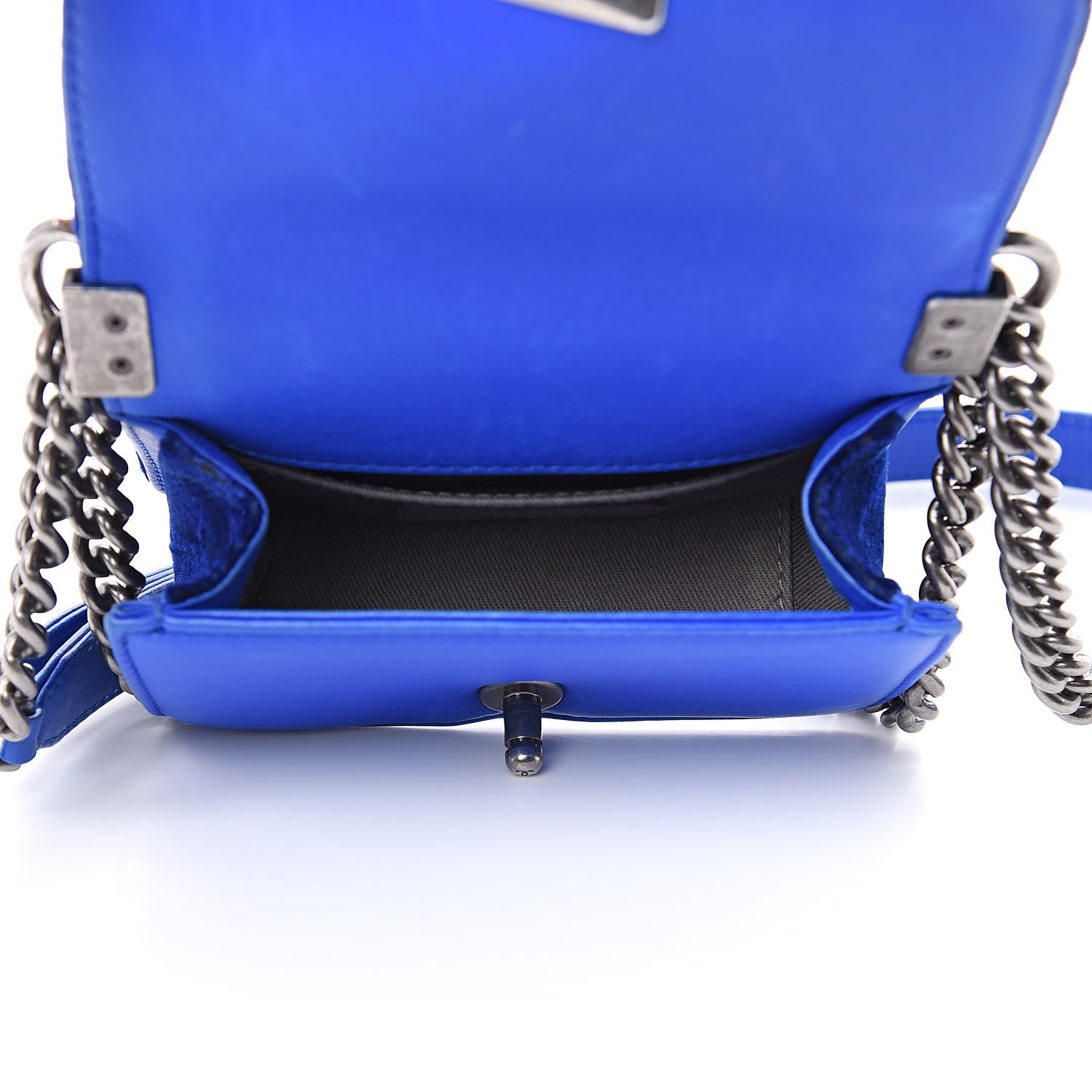 Chanel Velvet Quilted Mini Boy Flap Blue 5 of 12