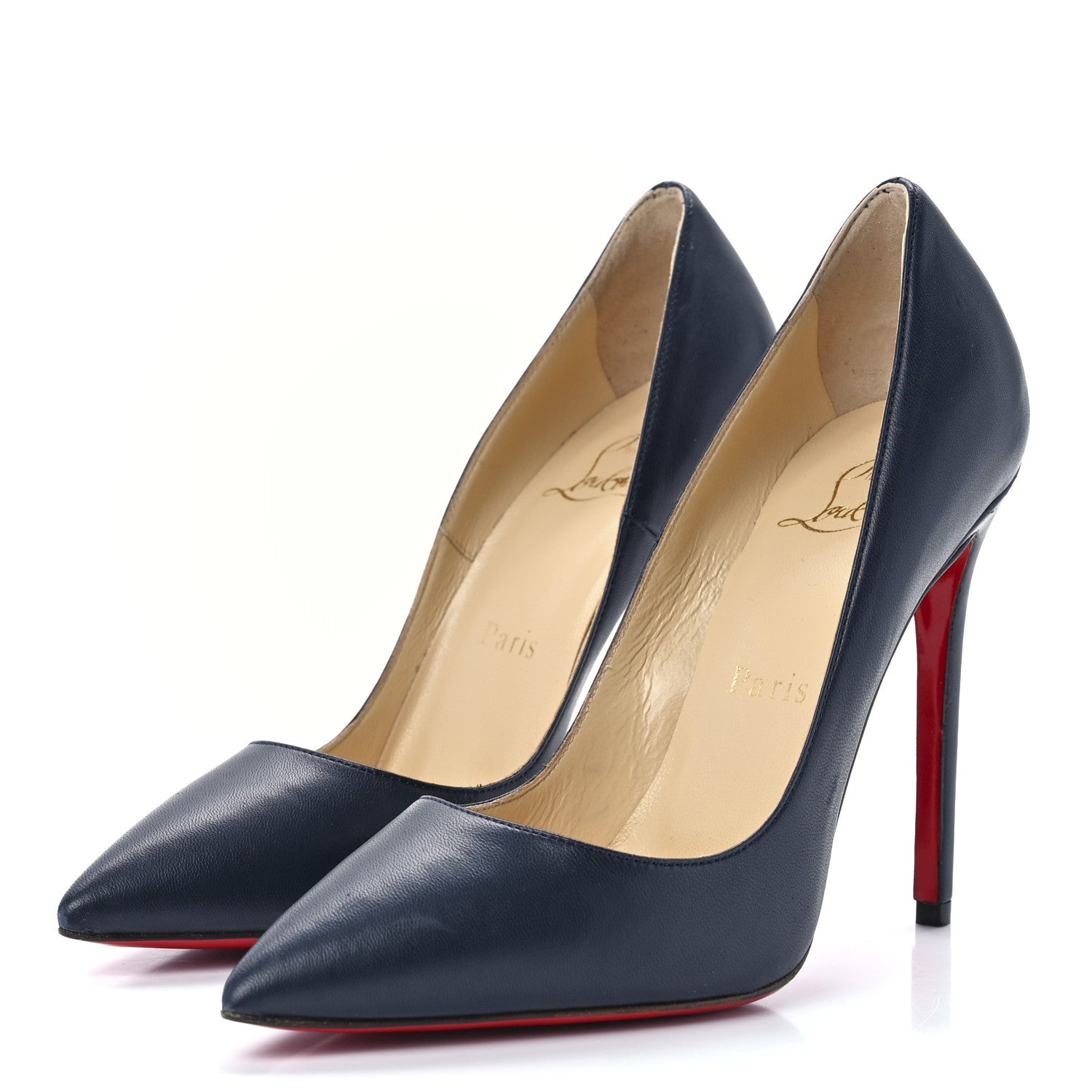 Christian Louboutin Lambskin So Kate 120 Pumps 36 Navy 3 of 8