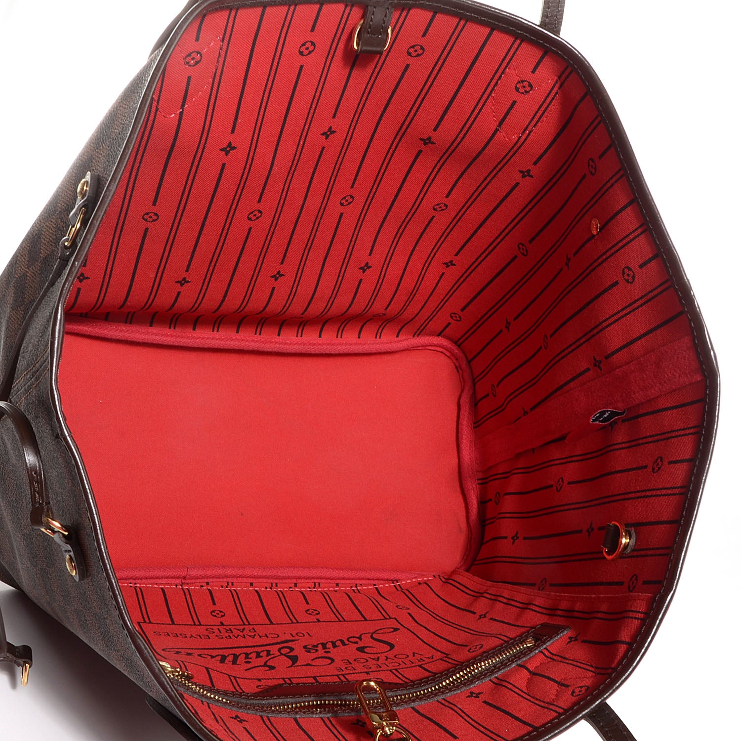 Louis Vuitton Damier Ebene Neverfull MM 6 of 9