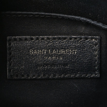Saint Laurent Calfskin Matelasse Monogram Monochrome Lou Camera Bag Black 6 of 9