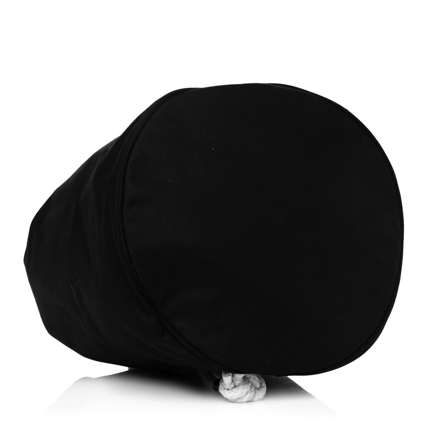 Canvas Drawstring Backpack Black White