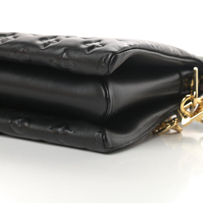 Louis Vuitton Lambskin Embossed Monogram Coussin PM Black 10 of 11