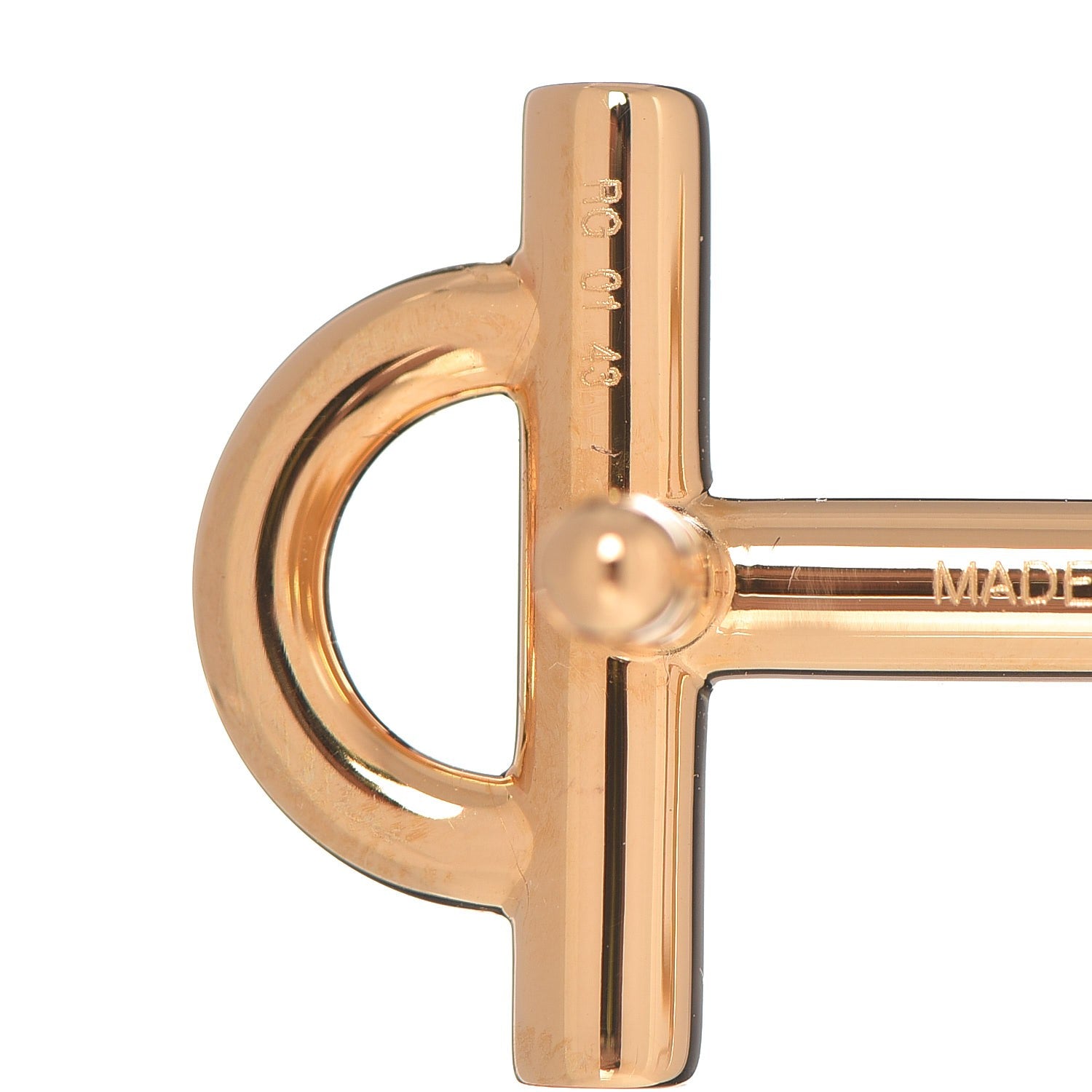 Hermes Polished 13mm Gamma Belt Buckle Gold 5 of 6