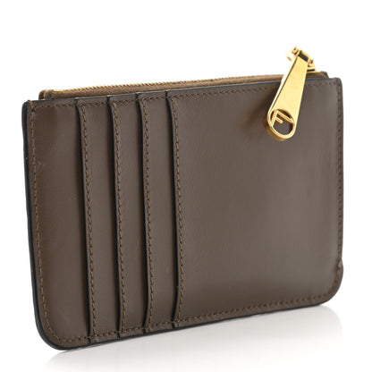 Fendi Vitello Soft F is Fendi Bi-Color FF 1974 Embossed Key Case Pouch Maya Black 3 of 9