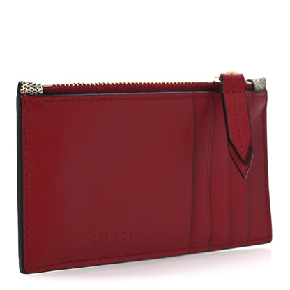 Gucci GG Supreme Monogram Coin Case Card Holder Beige Blue Hibiscus Red 3 of 8