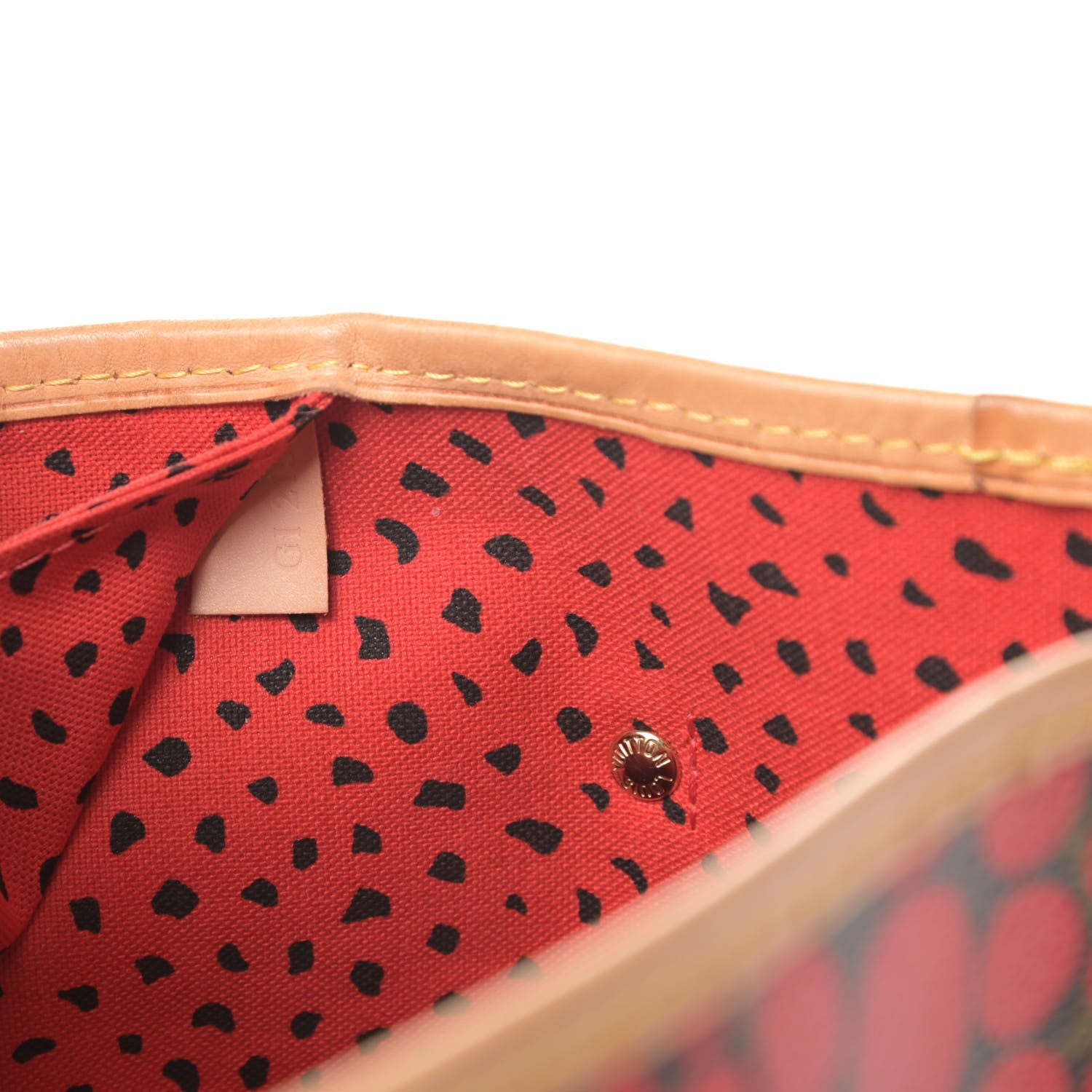 Louis Vuitton Monogram Kusama Waves Neverfull MM Red 7 of 17