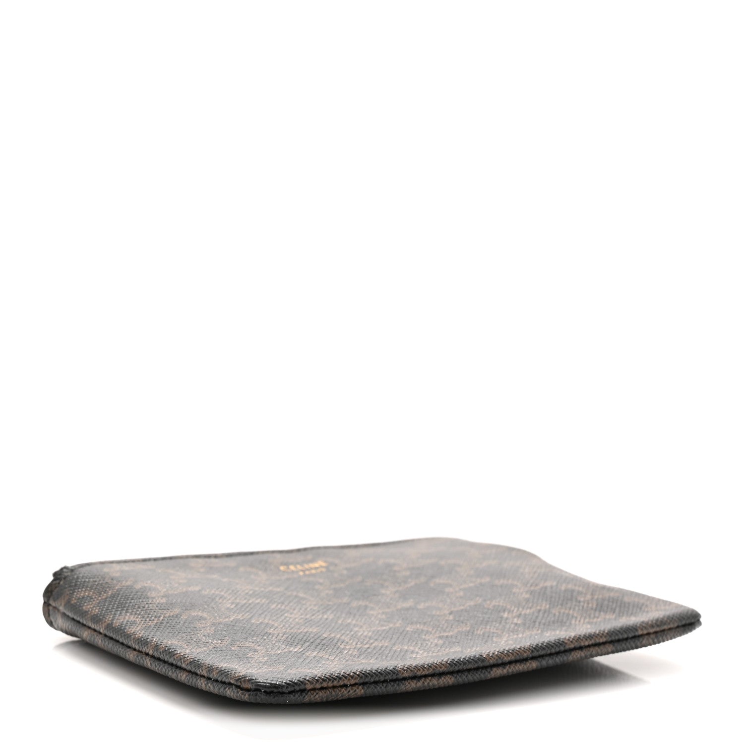 Celine Triomphe Canvas Zipped Coin Purse Black 4 of 9