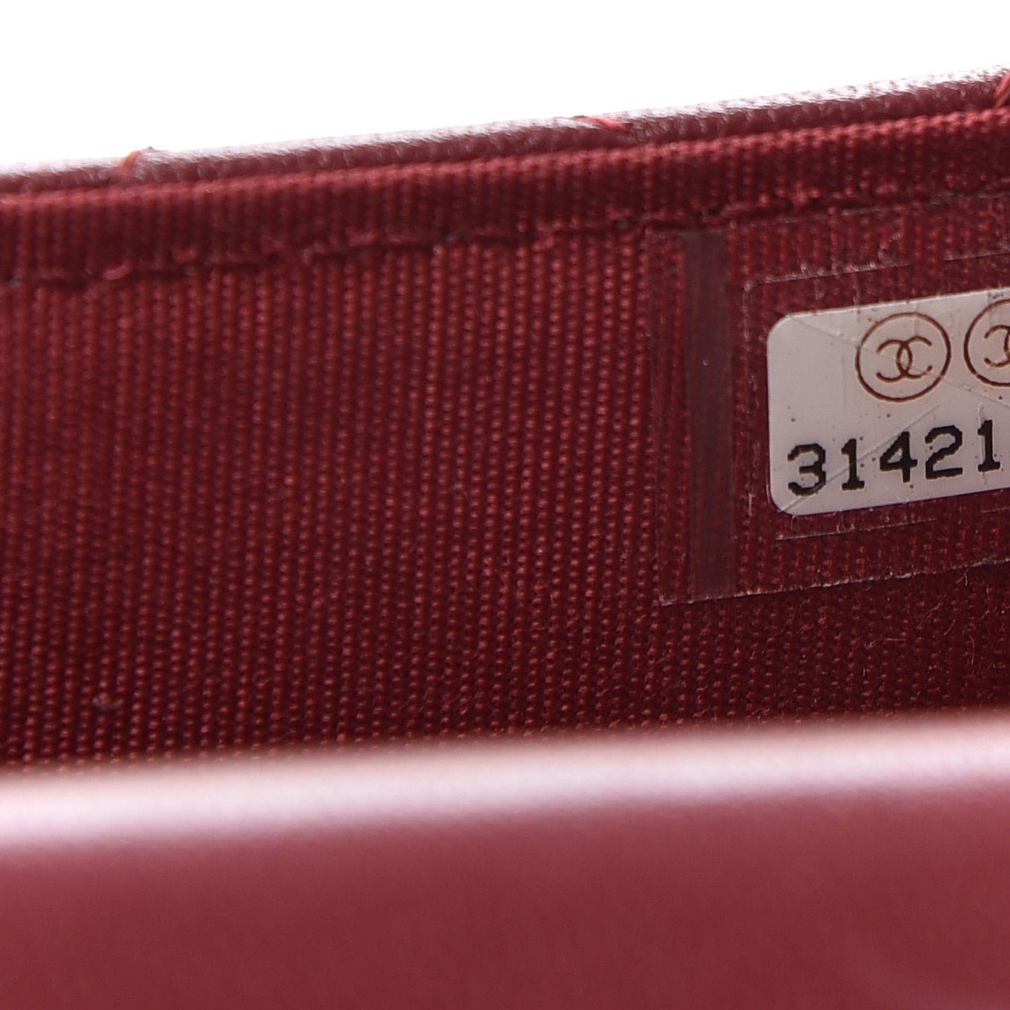 Lambskin Quilted Top Handle Flap Coin Purse With Chain Burgundy