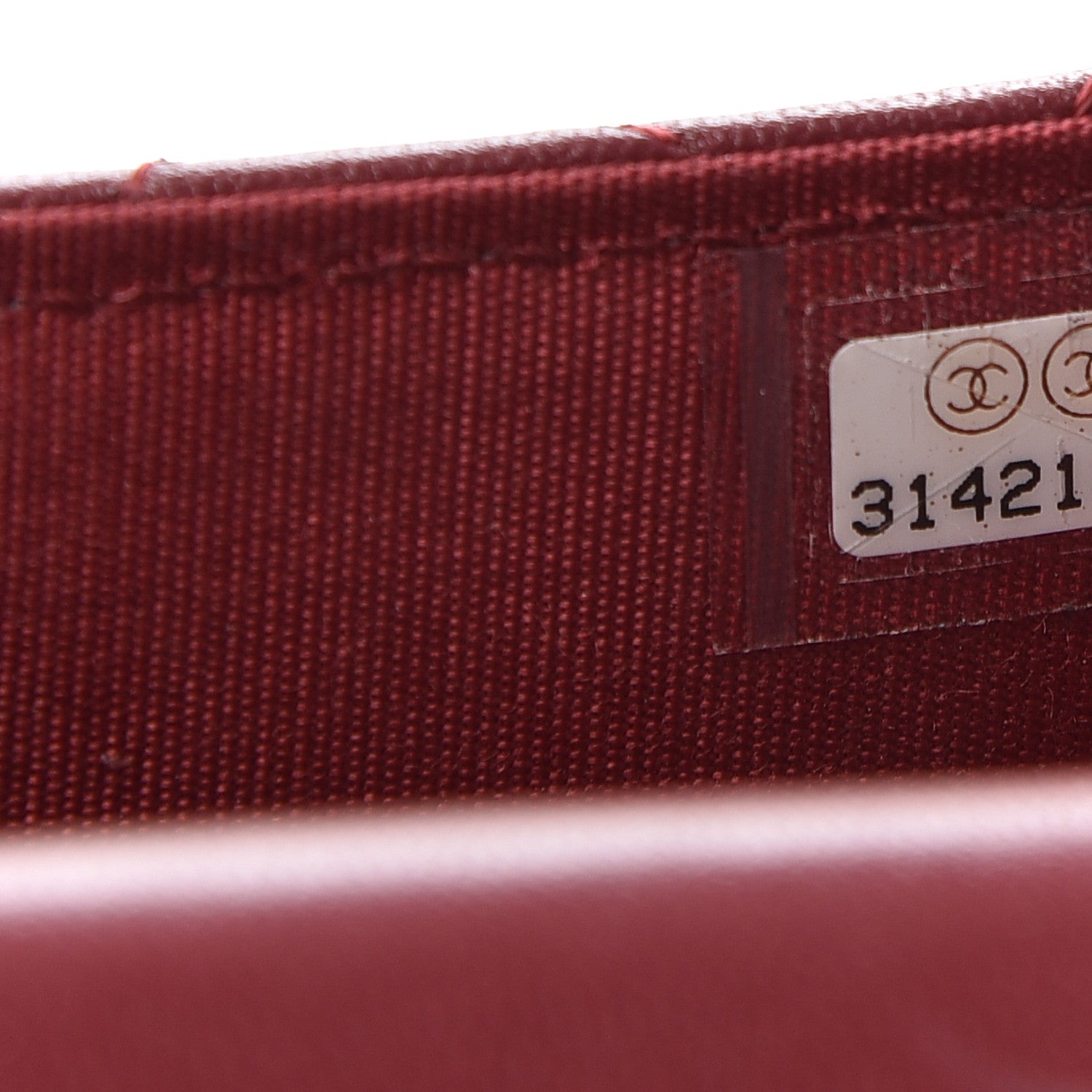 Chanel Lambskin Quilted Top Handle Flap Coin Purse With Chain Burgundy 8 of 9