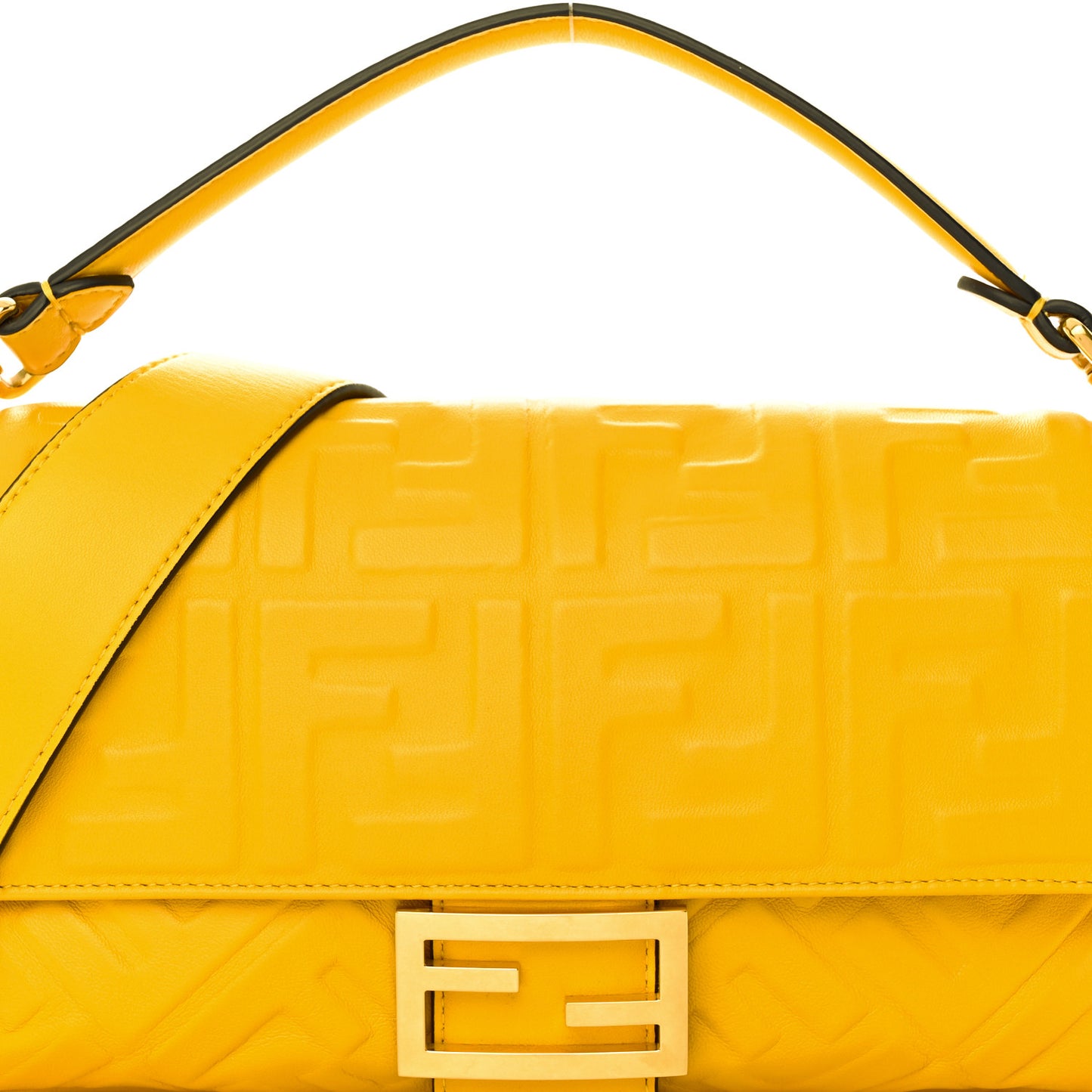Nappa FF 1974 Embossed Baguette Mimosa