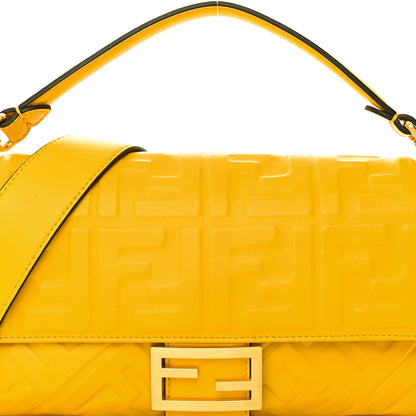 Fendi Nappa FF 1974 Embossed Baguette Mimosa 7 of 13