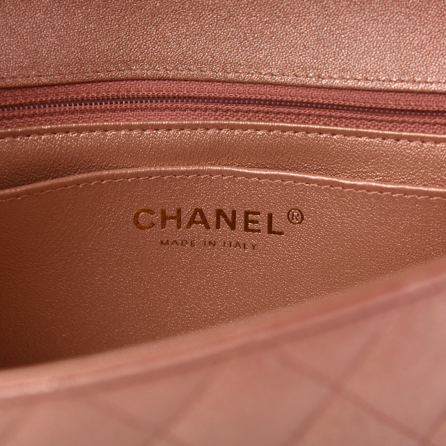 Chanel Metallic Lambskin Quilted Ombre Mini Rectangular Flap Pink 8 of 11