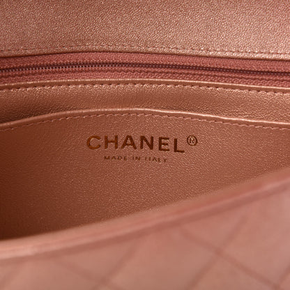 Chanel Metallic Lambskin Quilted Ombre Mini Rectangular Flap Pink 8 of 11