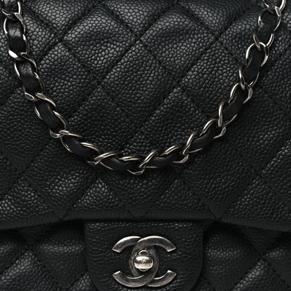Chanel Caviar Quilted Large Now and Forever Flap Black 8 of 10