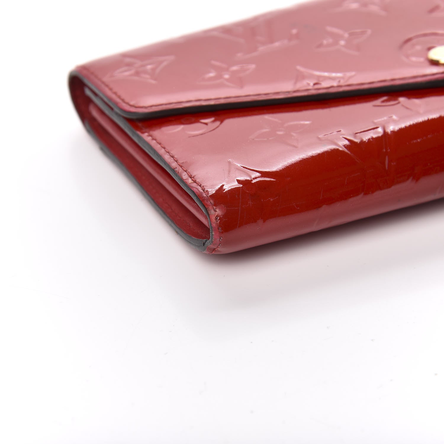 Louis Vuitton Vernis Sarah Wallet NM Cherry 12 of 15