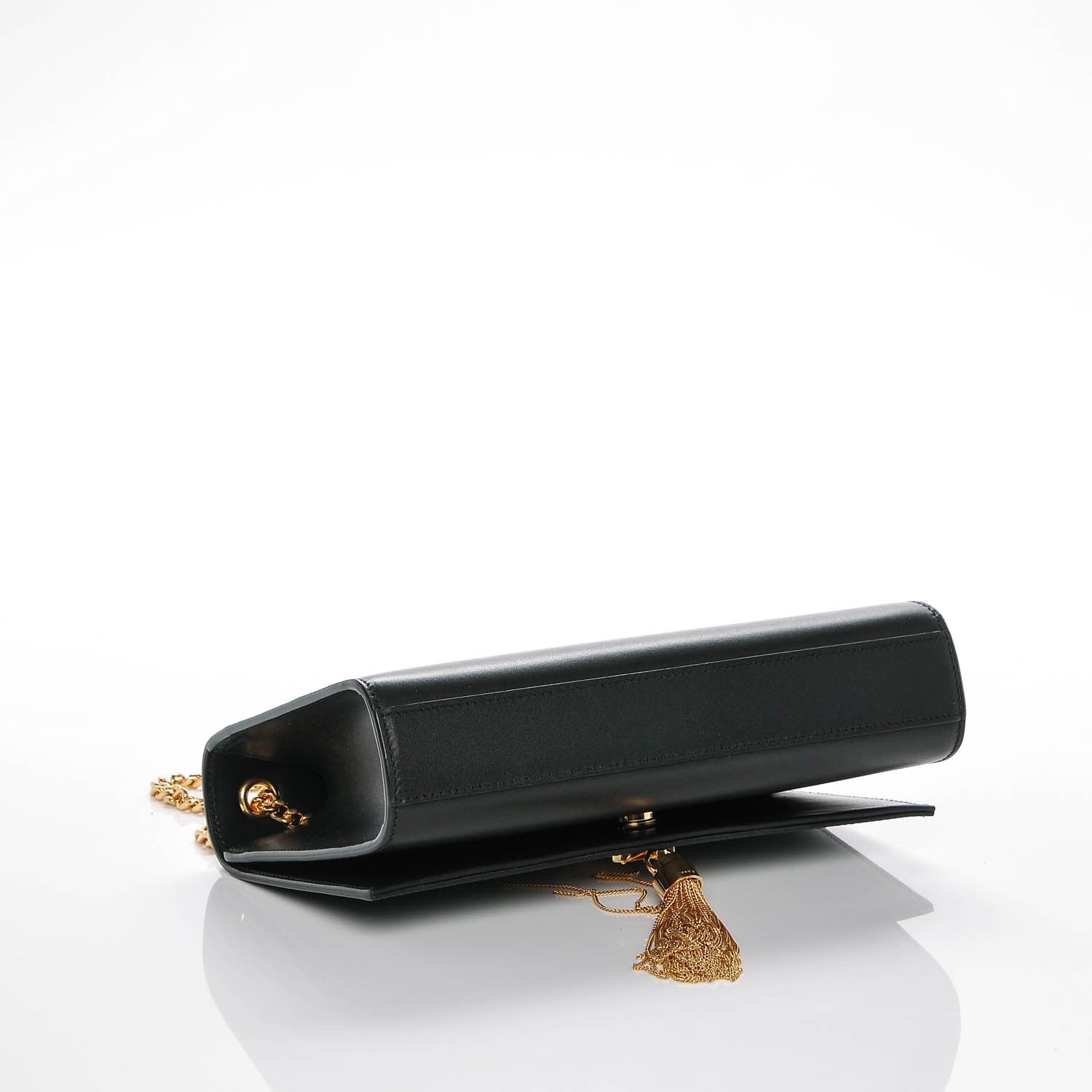 Saint Laurent Smooth Calfskin Medium Classic Monogram Kate Tassel Satchel Black 4 of 6