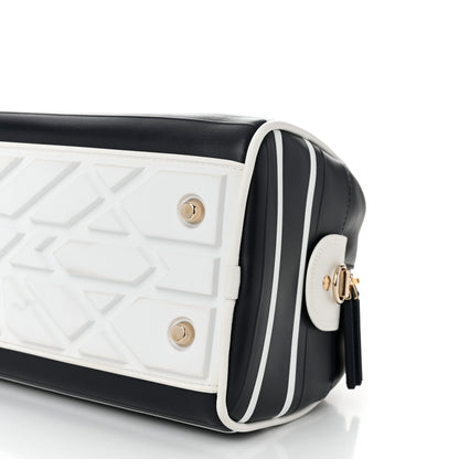 Christian Dior Calfskin Small Dior Vibe Zip Bowling Bag Blue White 10 of 10