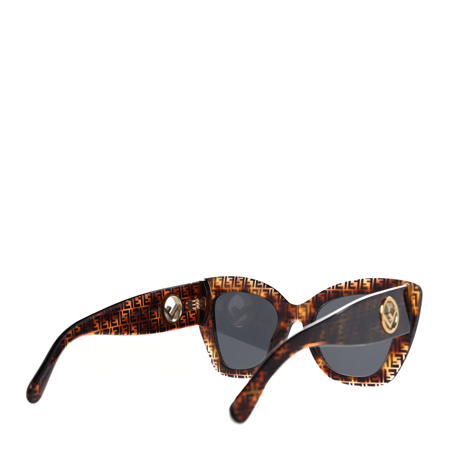 Fendi Acetate F is Fendi FF 51mm Cat Eye Sunglasses 0327/S Tortoise Camouflage 4 of 6