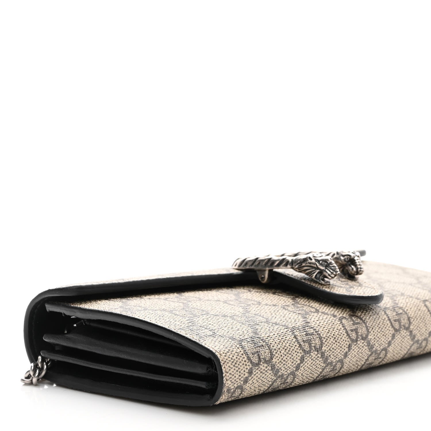 Gucci GG Supreme Monogram Dionysus Chain Clutch Wallet Beige Black 9 of 9