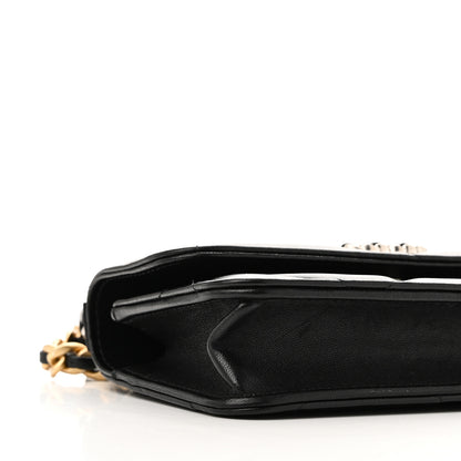 Chanel Lambskin Quilted Chanel 19 Flap Phone Holder With Chain Black 8 of 9