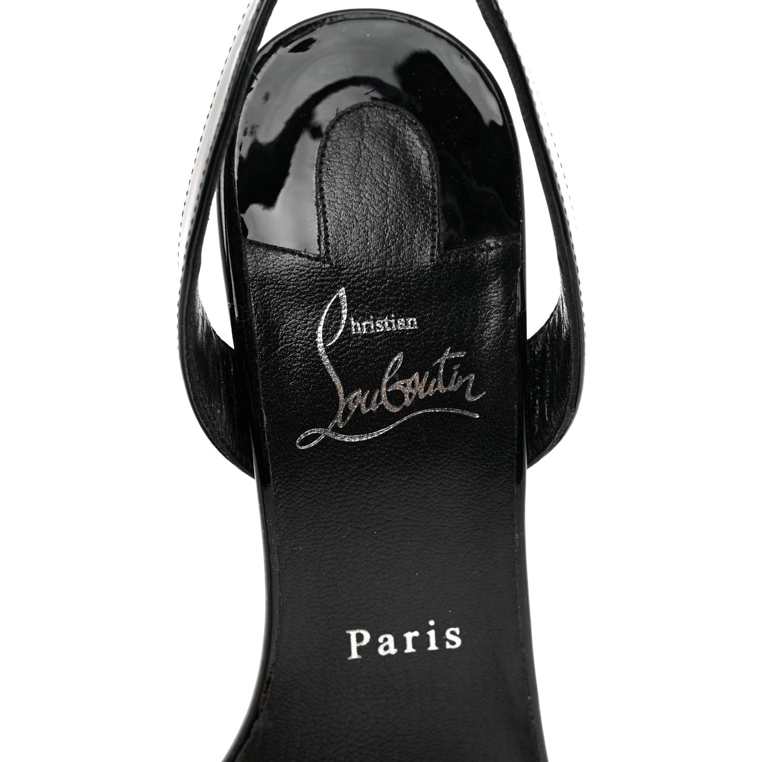 Christian Louboutin Patent Marylin Stiletto Halter Sandals 39 Black 7 of 7