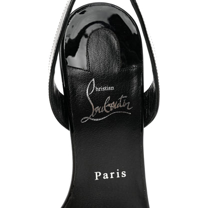 Christian Louboutin Patent Marylin Stiletto Halter Sandals 39 Black 7 of 7