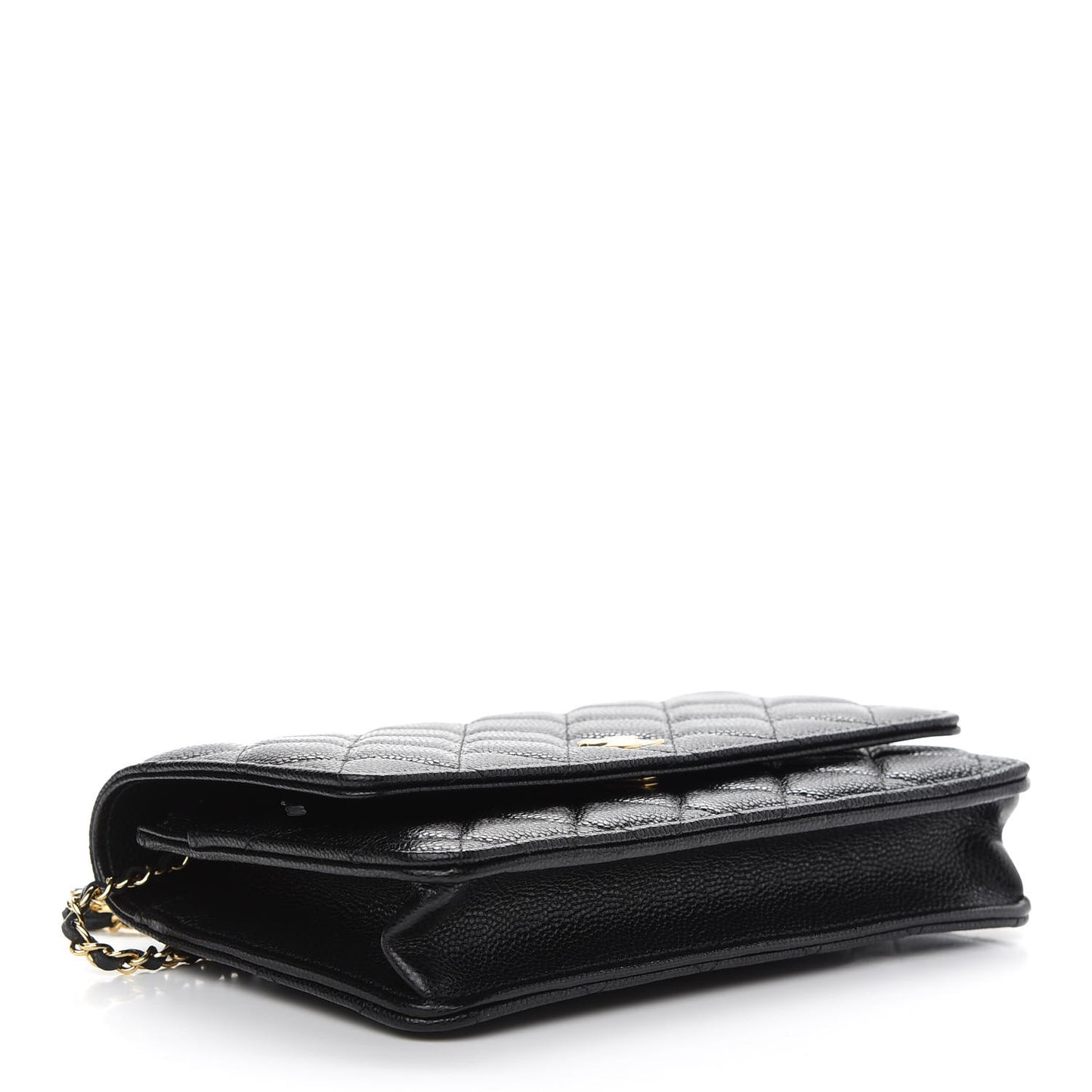 Caviar Quilted Miss Coco Wallet On Chain WOC Black