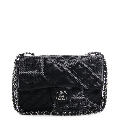 Chanel Lambskin Patchwork Stitched Small Flap Black 1 of 7