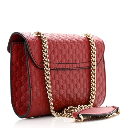 Gucci Soft Microguccissima Mini Emily Chain Shoulder Bag Rosso 3 of 11