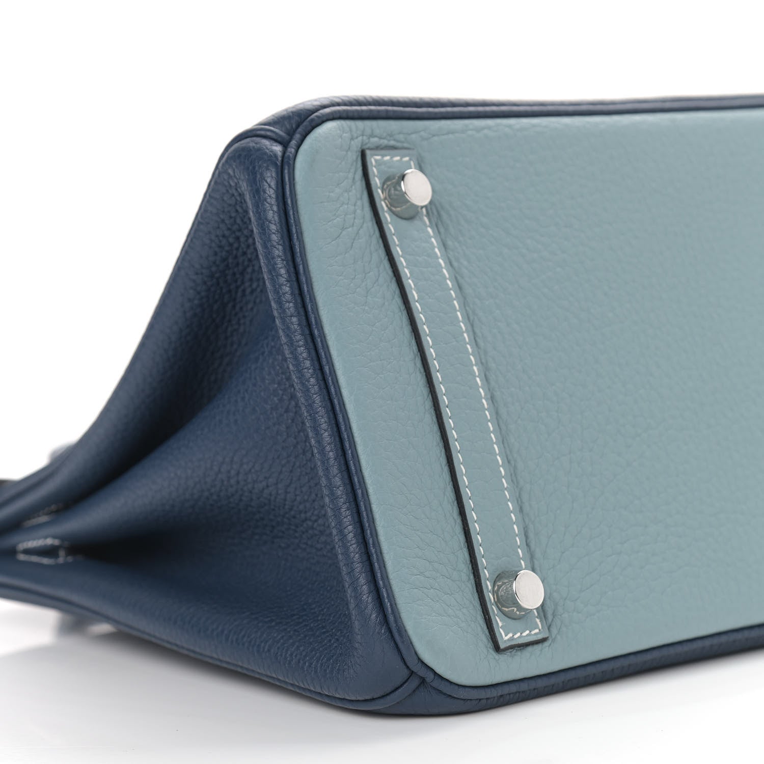 Hermes Togo Bi-Color Birkin 30 Bleu de Malte Ciel 9 of 12