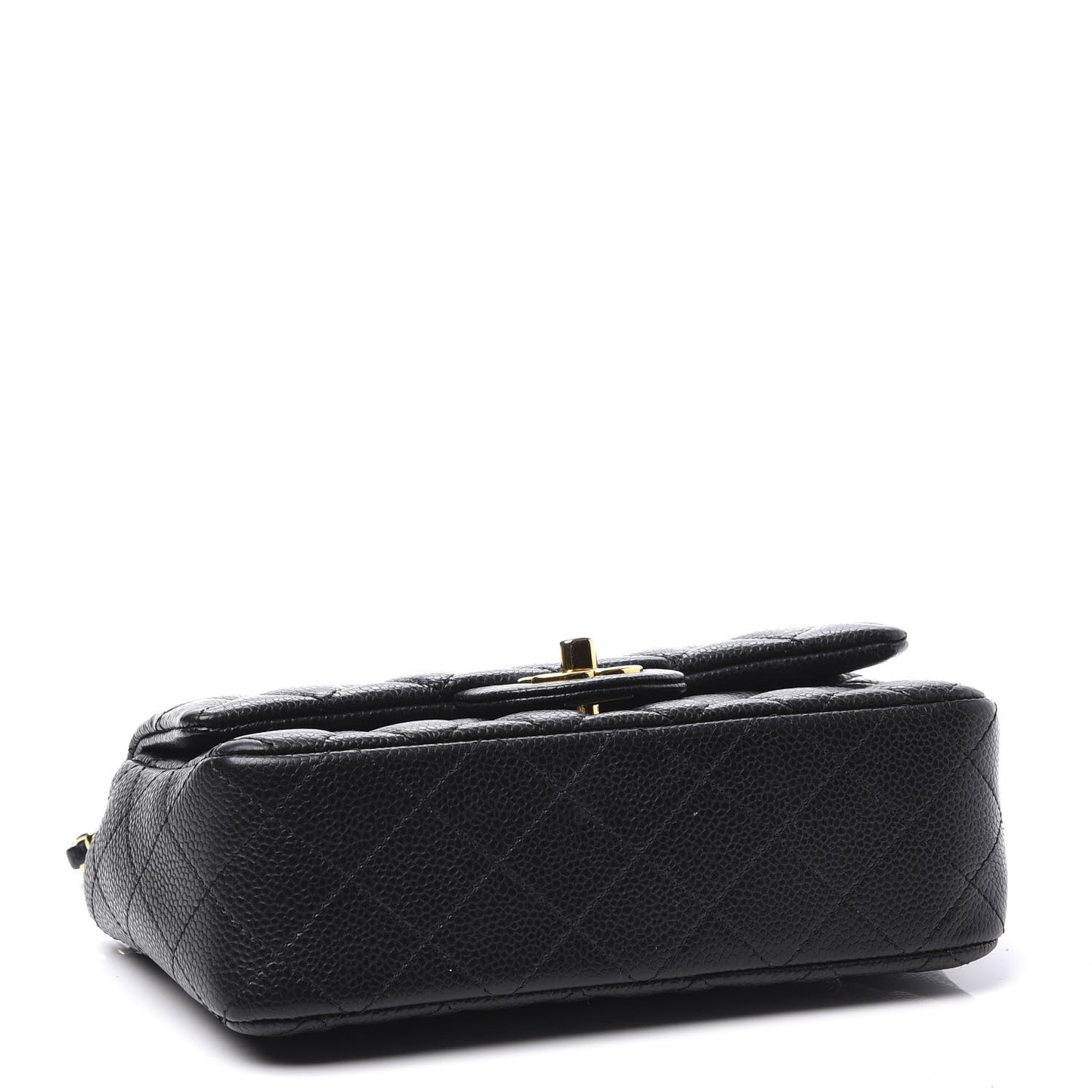 Caviar Quilted Mini Rectangular Flap Black