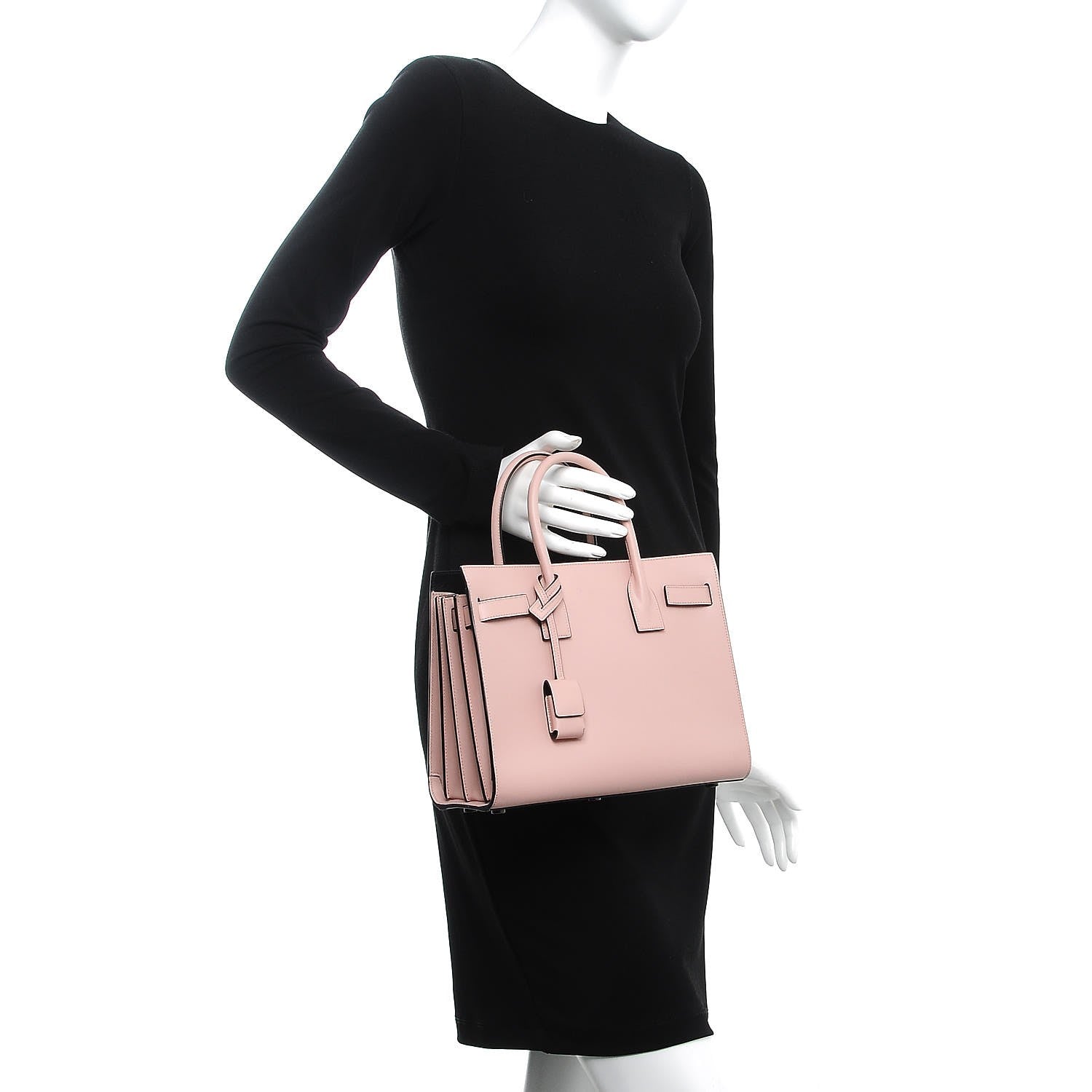 Saint Laurent Smooth Calfskin Baby Sac De Jour Pale Pink 3 of 8