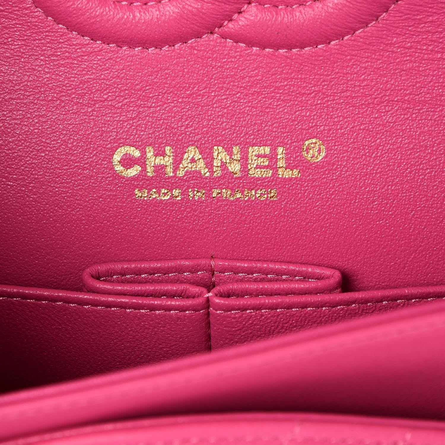 Chanel Lambskin Chevron Quilted Medium Double Flap Pink 7 of 9