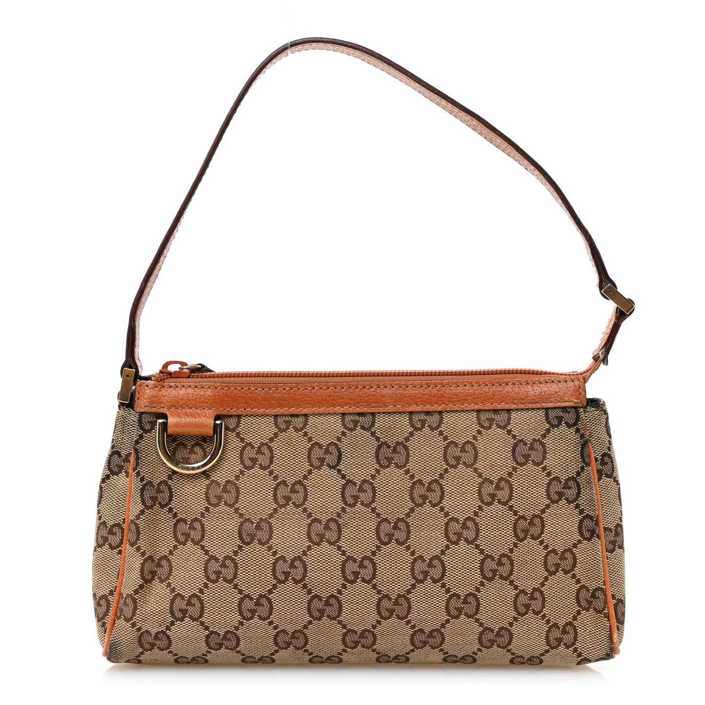 Monogram D Ring Cosmetic Case Light Brown