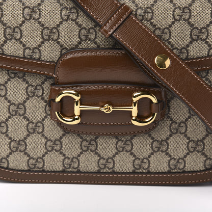 Gucci GG Supreme Monogram Horsebit 1955 Shoulder Bag Beige Brown Sugar 10 of 10