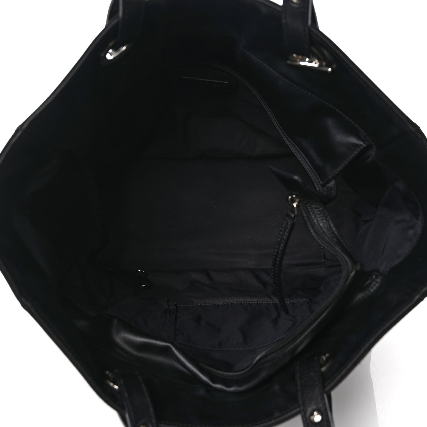 Chanel Coated Canvas Quilted Large Paris Biarritz Tote Black 5 of 10