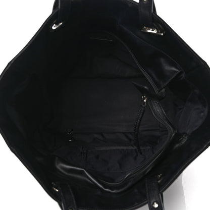 Chanel Coated Canvas Quilted Large Paris Biarritz Tote Black 5 of 10