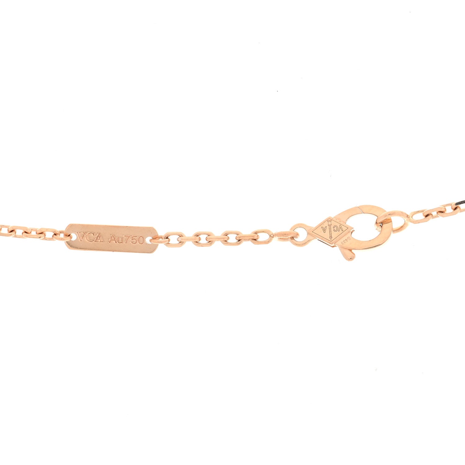 Van Cleef & Arpels 18K Rose Gold Diamond Small Frivole Pendant Necklace 4 of 5
