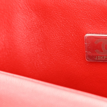Chanel Tweed Quilted Mini Rectangular Flap Red Grey 7 of 12